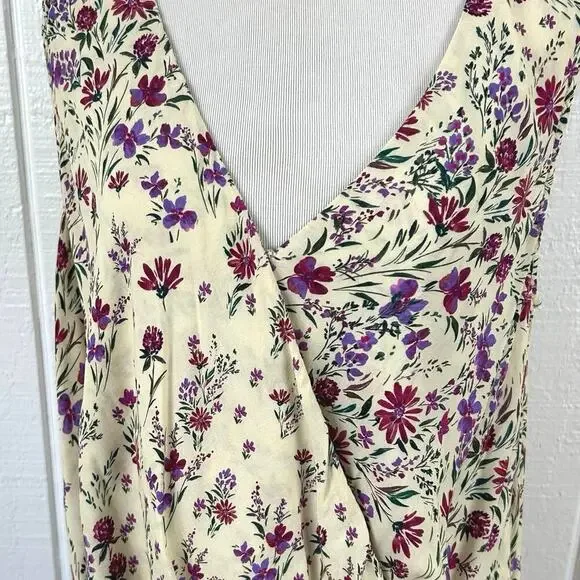 Velvet Graham Spencer Floral Sleeveless Draped Blouse Women Medium - Picture 2 of 6